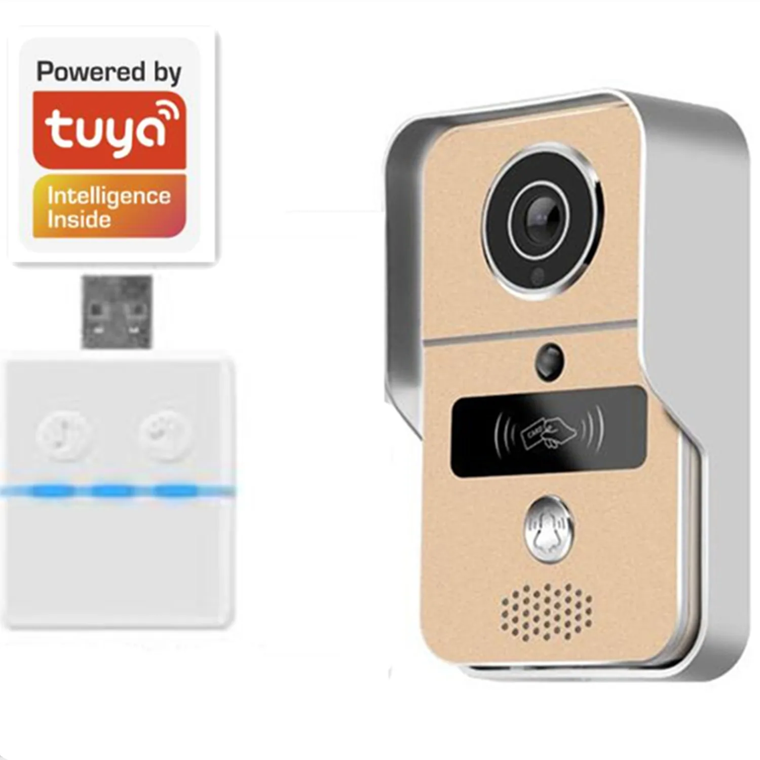 2MP 1080P POE Tuya APP WIFI IP جرس الباب إنترفون عارض الباب البصري مع الرنين اللاسلكي ثقب الباب المشاهد هاتف باب الفيديو #1