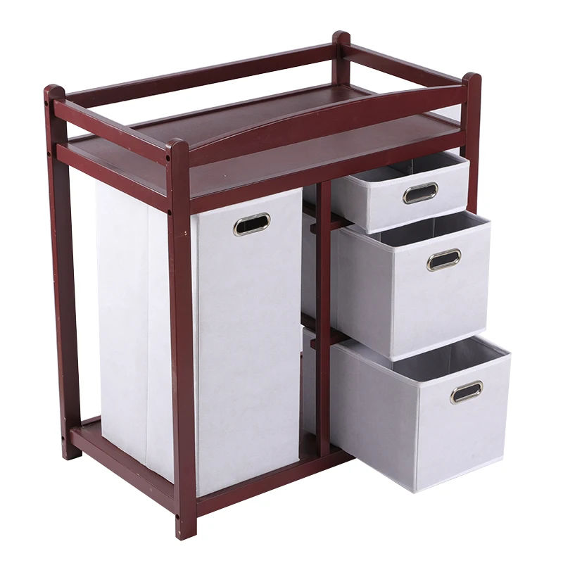 Solid Color Pollution-free Painting Multipurpose Home Use Storage Racking Baby Changing Table Big Dimensions