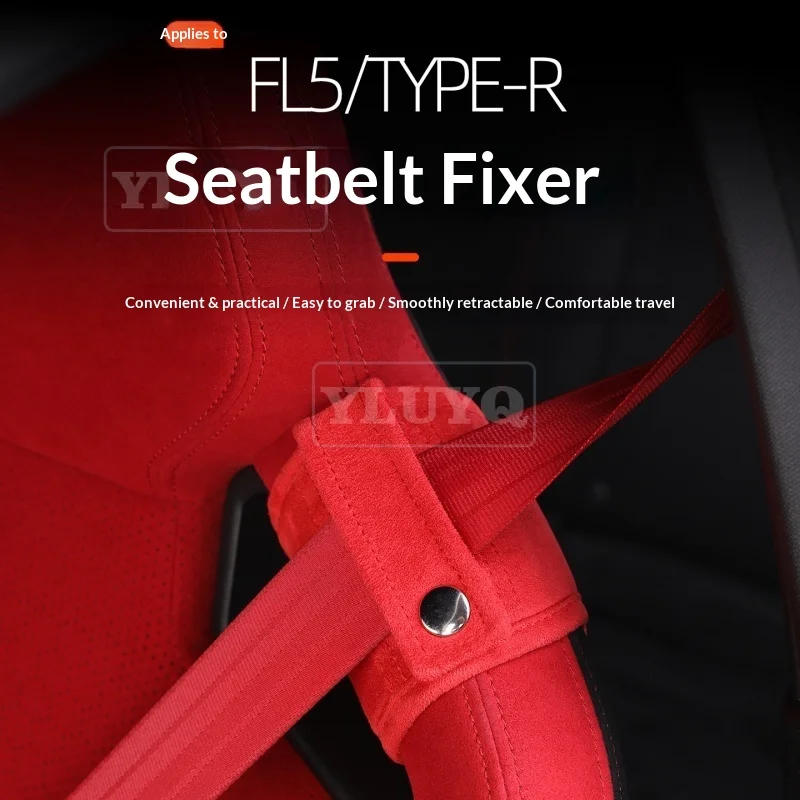 For HONDA Civic FL5 Seat Belt Stopper Safety Belt Fixing Cover Positioning Adjuster Shoulder Protector Custom Accessories