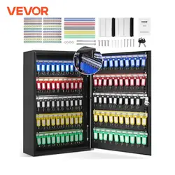 VEVOR-Key Lock Box com Racks Ajustáveis, Armário Chave de Armazenamento, Organizador para a Escola, Escritório, Hotel, 48, 100, 200