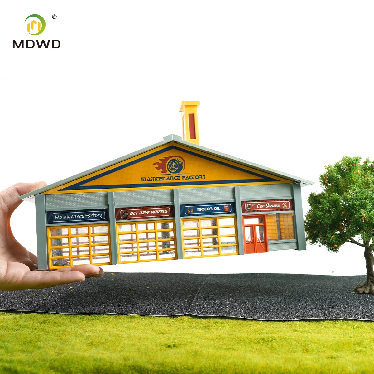 HO-Maßstab Modellbau Architektonische Szene Zusammenbauen Plastik-Montage-Reparaturwerkstatt für Diorama DIY-Layout