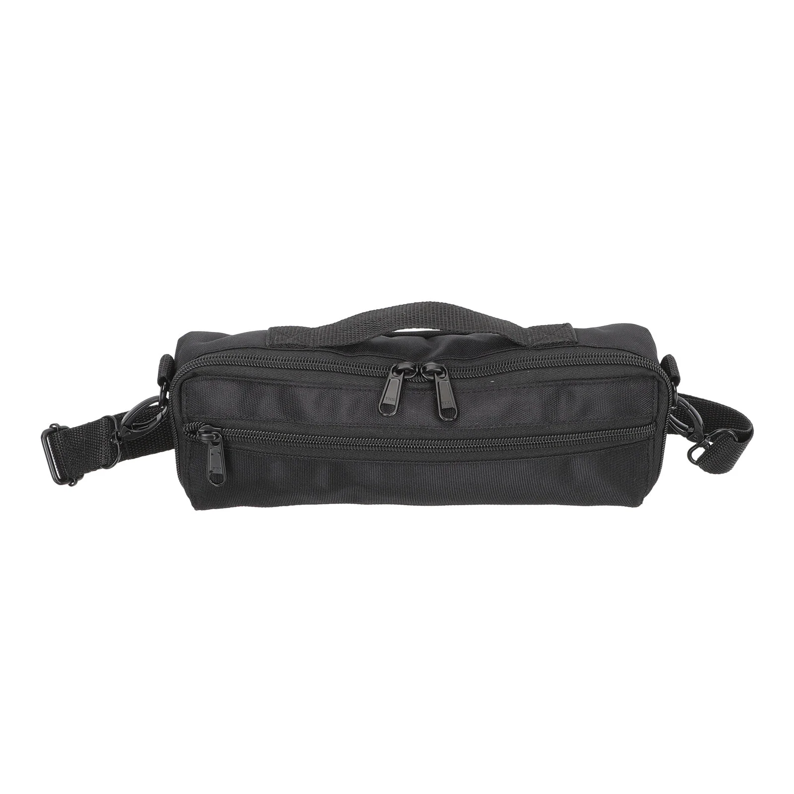 

Flute and Piccolo Case Carry Bag Suitcases Convenient Handbag Instrument Black Plush The Tote