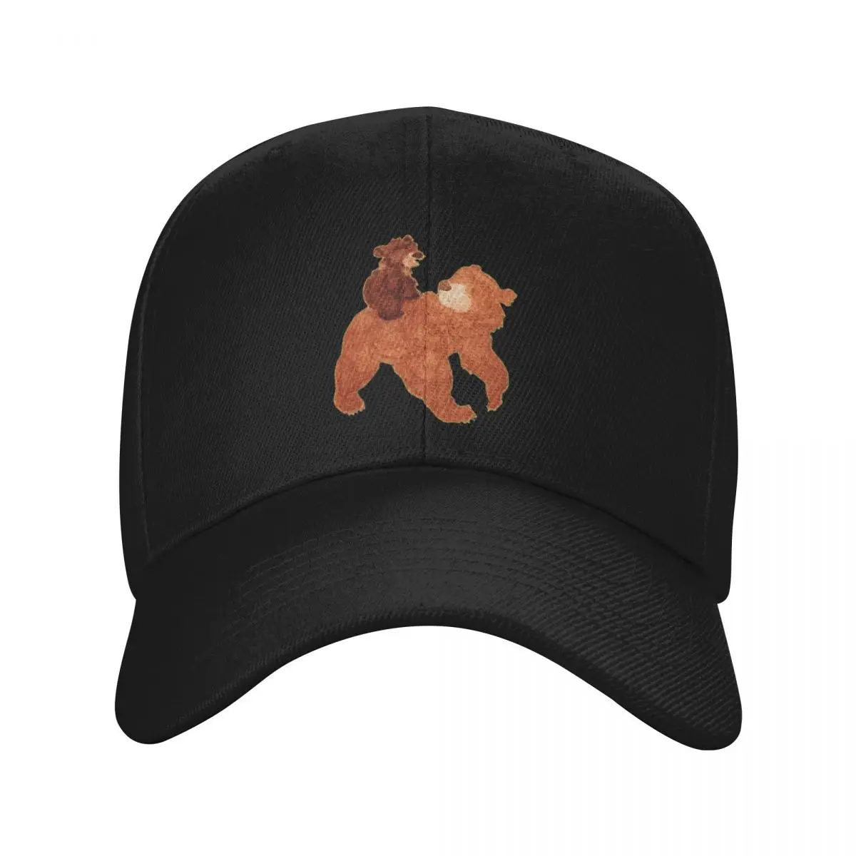 

Watercolor Silhouette Brother Bear Koda and Kenai Baseball Cap Hip Hop Rave Golf Hat Mens Caps Women's