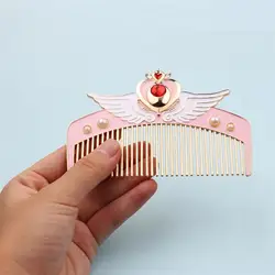 Hairdressing Comb Anime Sailor Moon Cosplay Props Cardcaptor Sakura Pink Woman Cartoon Metal Pettine Originality Gift with Bag