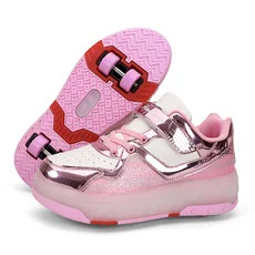 

Sneakers Roller Shoes Outdoor Deformation Parkour Skates Dual-Use Children Girls Boys Adult Men Women Unisex Roller Skates