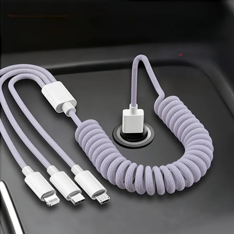 3‑In‑1 Multi‑Port Fast Charging Cable Type‑C For Phone 6 8 12 14 15 16 17 Huawei Xiaomi Android Smartphone Charger Cord