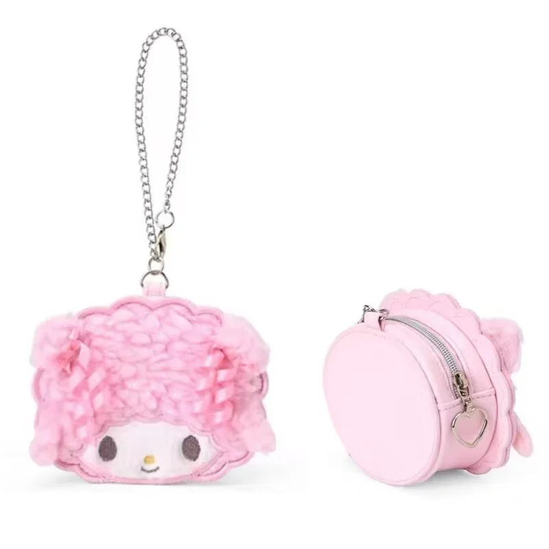 Sanrio My Sweet Piano Ribbon Ciondolo bambola di peluche con cuore soffice My Melody Borsa a tracolla con pecora rosa Portamonete Regalo appeso