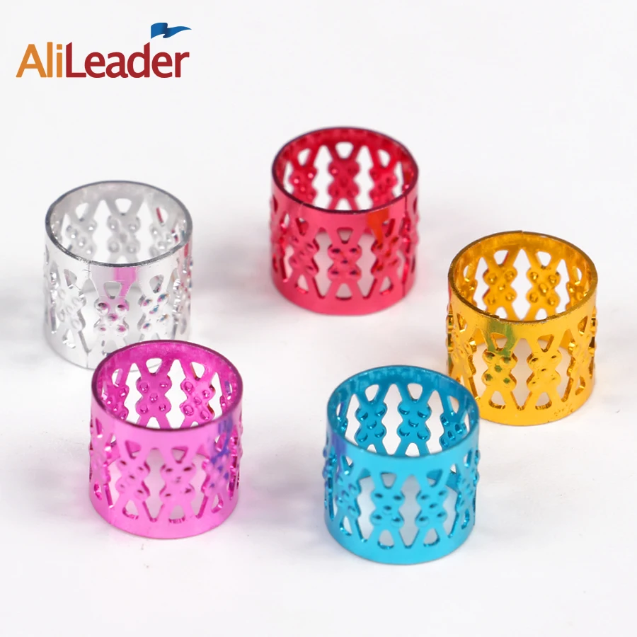 

AliLeader Good Quality Colorful Metal Beads for Dreads Hair Rings for Braids