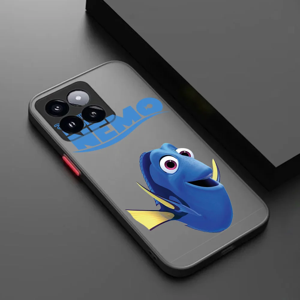 الجلد يشعر شفافة جراب هاتف ل Redmi 9 9A 9I 9C 9T 10C 10A نوت 10 8 Xiaomi 10T 14 العثور على نيمو بروس متجمد غطاء أسود