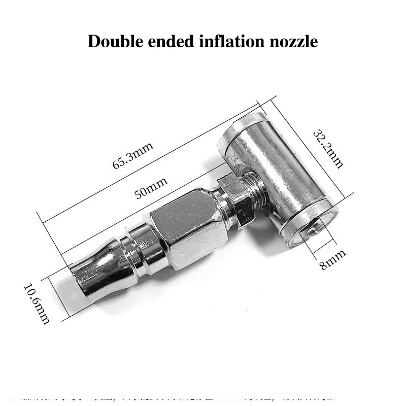 Universal Air Pump Car Motorcycle Tire Inflation Nozzle hHose Single And Double Head Inflation Nozzle Dual-Use Inflation Nozzle