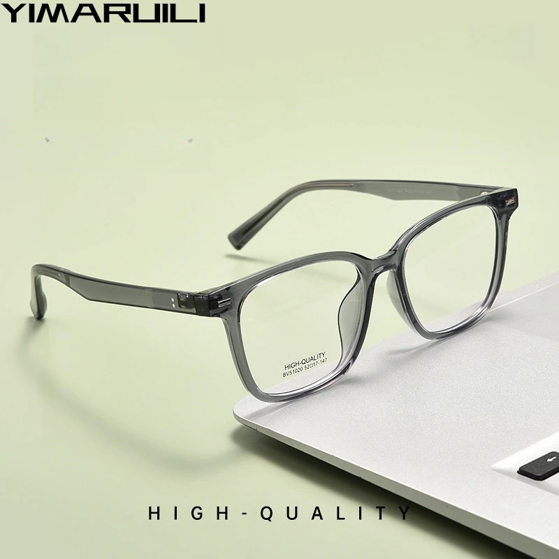 YIMARUILI Fashion Optical Prescription Eyeglasses Frame Men Retro Ultralight High Quality Flexible TR90 Glaeese Frames BW51020V