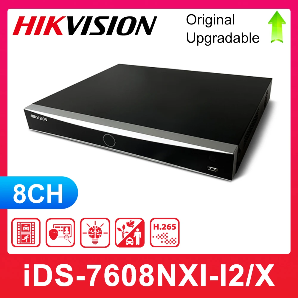 hikvision gravador de video em rede serie original 8ch ids7608nxi i2 x 4k nvr ids 7616nxi i2 x 01