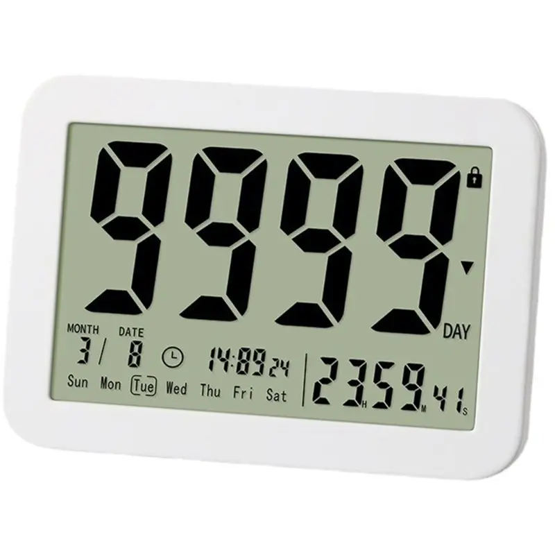 AAAN-Large Screen Electronic Countdown Digital Timer 9999-Days Count Down Clock Classroom Timer Retirement Countdown Timer