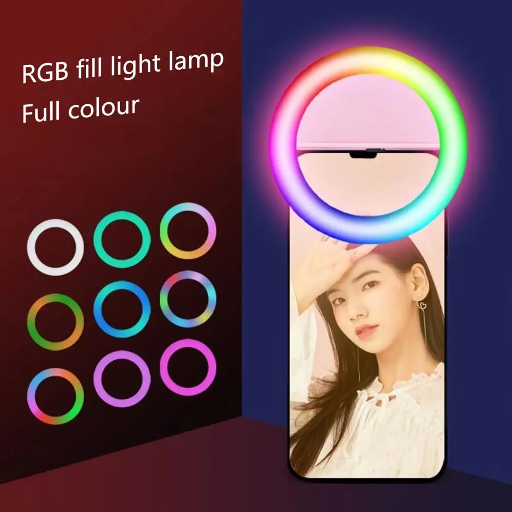 

LED Fill Light 1 Set Useful Soft Light Portable Clip Type RGB LED Flash Fill Light Live Streaming