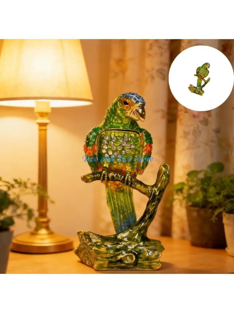 

HX6F Unique Animal Enameled Jewelry Holder With Multiple Storage Sections For Daily Use Accessories