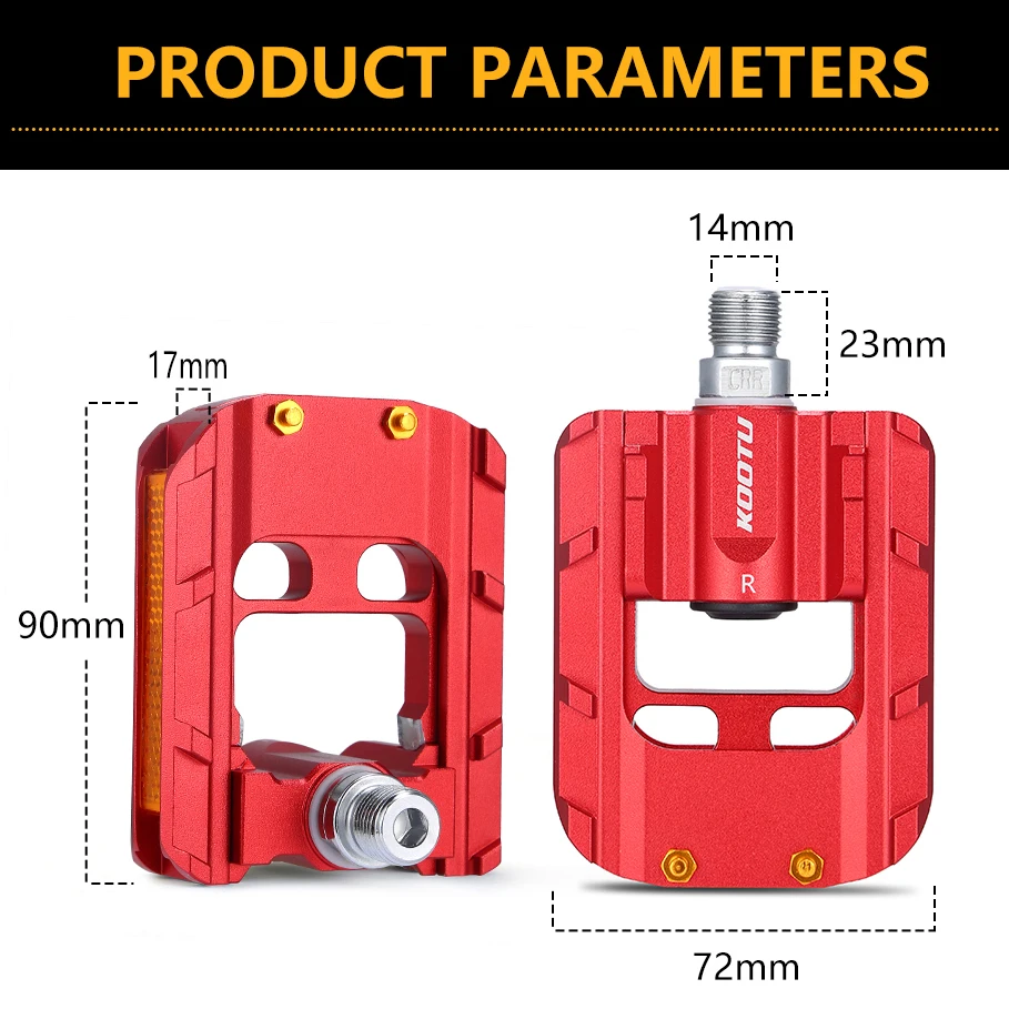 Folding Bike Pedals Anti-Skid Universal Pedals 9/16 Foldable Pedal for Commuting Bike Mountain Bike Folding Bike Road Bike