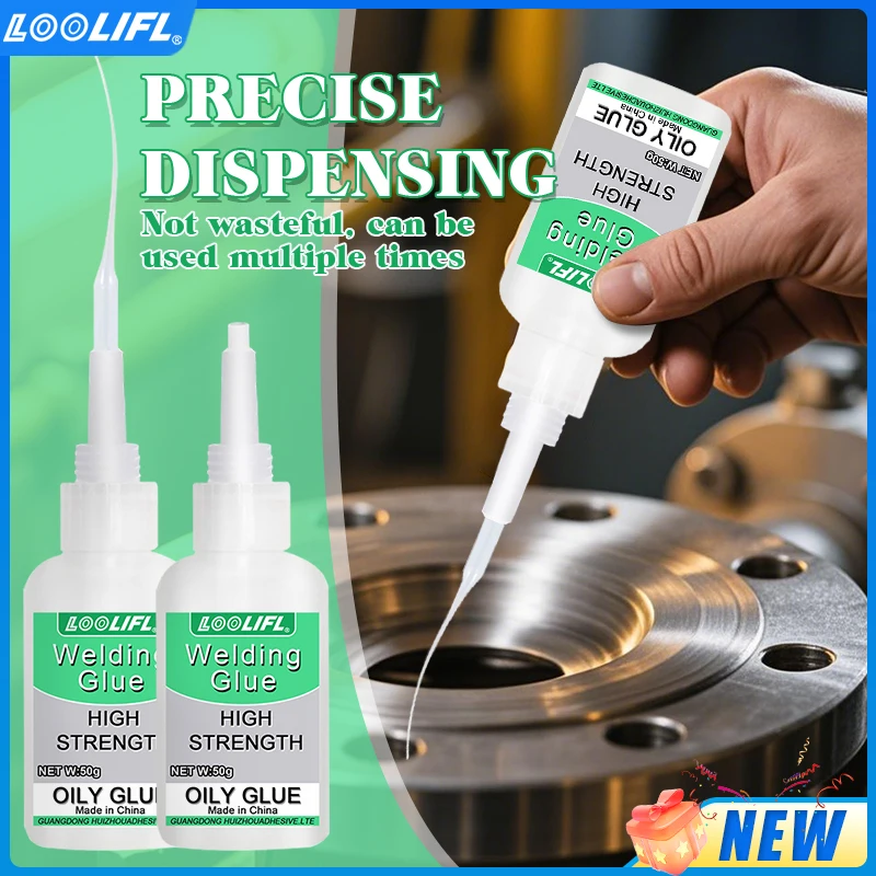 لوليفل 50 جرام غراء زيتي عالي القوة للحام - غراء فائق القوة عالمي للصمغ الفائق الفائق للزجاج المعدني الخزفي الراتنجي