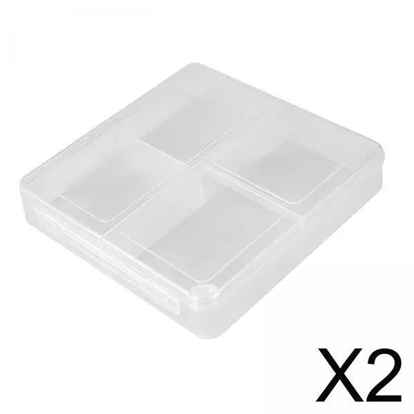 2x Transparent Food Storage Container-with Durable Lids Separate Stackable Plastic Organizer Food Holder for Pantry image 2