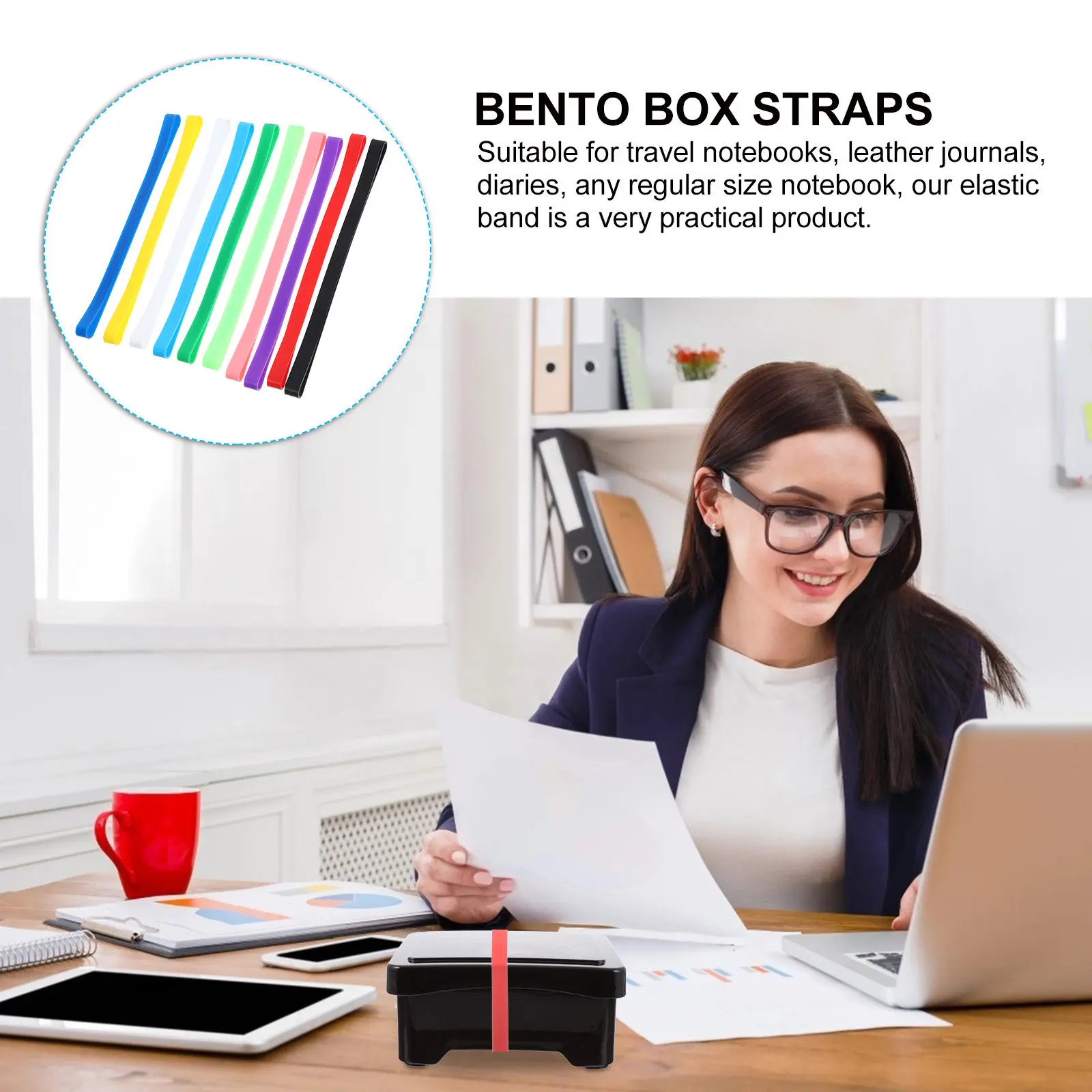 10Pcs Colorful Elastic Band for Travel Notebook Journal Scrapbook Planner Fixing Strap Stretchy Spring Band Book Cover Wrap