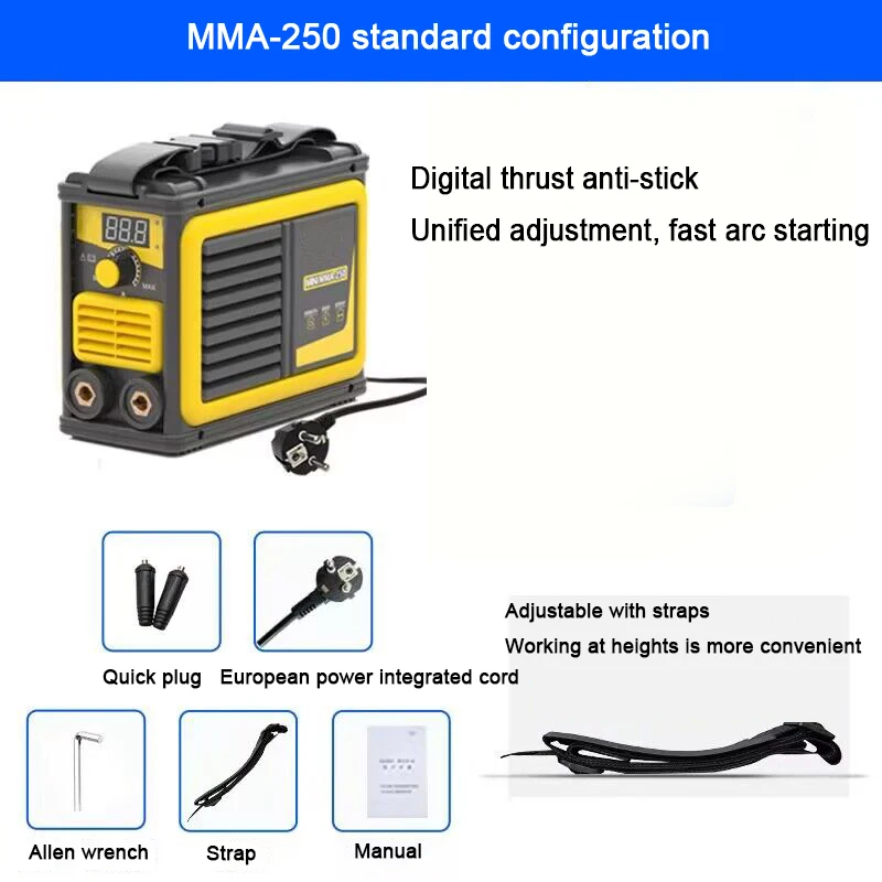 MMA-250 Household Portable Welding Machine Inverter Welder Welding Machine 110/220V Portable Electric Machine For Home Use