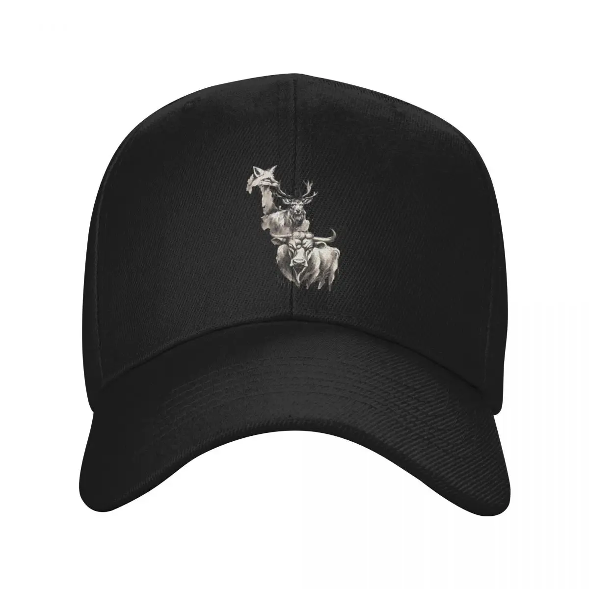 Stag Vixen and Bull Ink Baseball Cap Hood fishing hat Custom Cap Military Cap Man For Man Women's