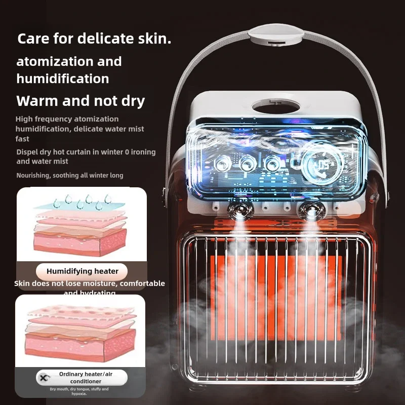 سخان PTC من السيراميك بقوة 1200 وات من AZM للمساحة المحمولة للمنزل/المكتب/غرفة النوم مع منظم حرارة ذكي وحماية من الأطراف #4