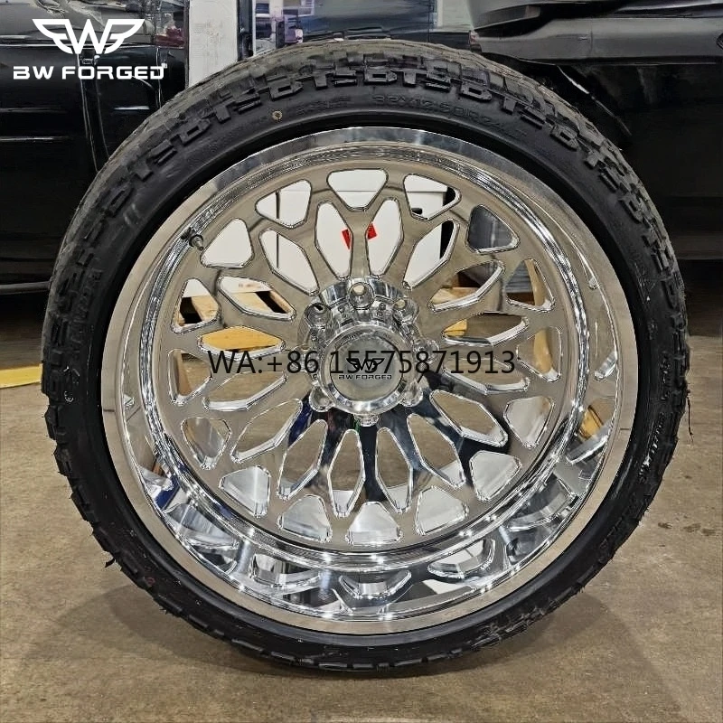 

Luxury Deep groove Super Single 22 24 26 28 Inch Forged Wheels 8x170 8x180 Chrome Deep Dish Wheels Pickup & SUV Wheels
