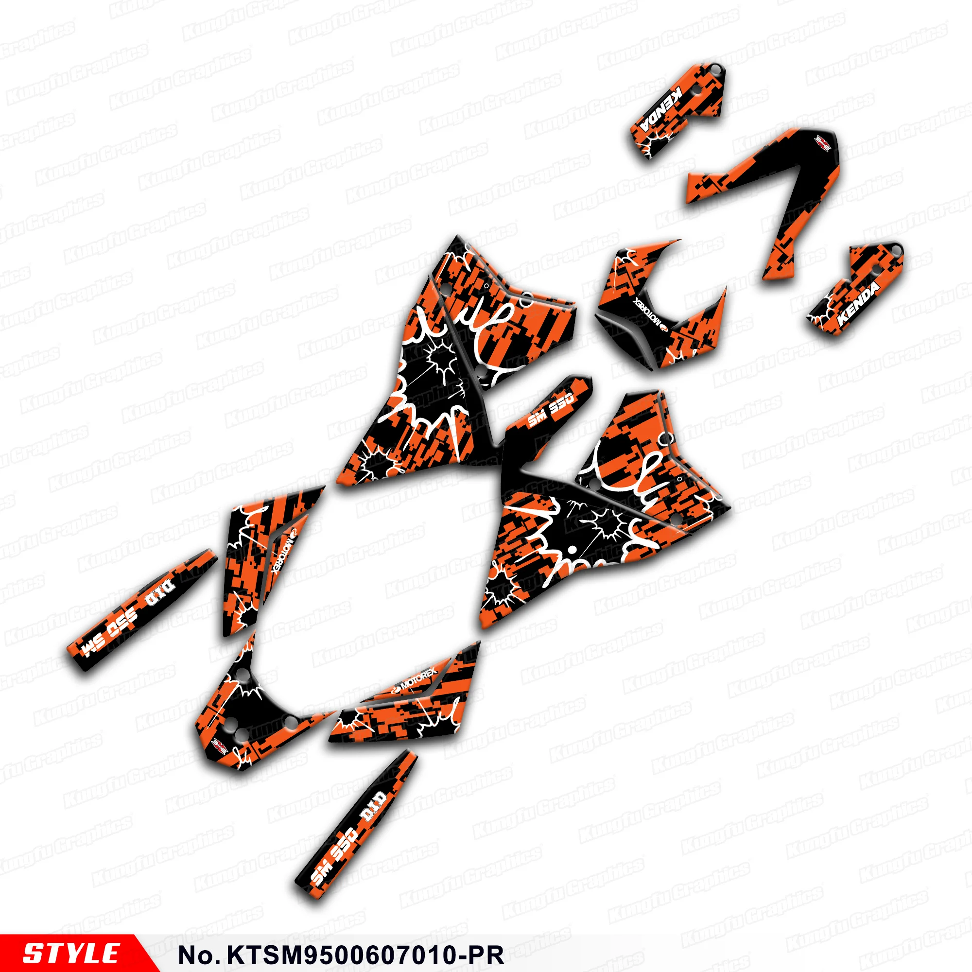 

JY RACING Motorcycle Stickers Vinyl Graphics for KTM 950 Supermoto 950 SM 2006-2007, Protector, KTSM9500607010-PR