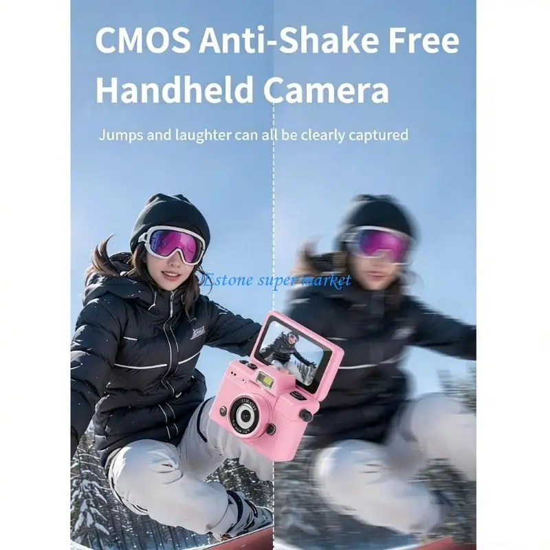 090B كاميرا مرفقة على شكل سلسلة مفاتيح باللون الوردي بسعة 32 جيجابايت لتسجيل صور فيديو خفيفة الوزن للسفر في مدونات الفيديو