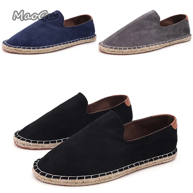 Herren-Espadrille-Loafer zum Hineinschlüpfen, flache Freizeitschuhe aus Leinen, atmungsaktives Herrenschuhwerk, Größe 38–47, Zapatos De Hombre, leichte Schuhe