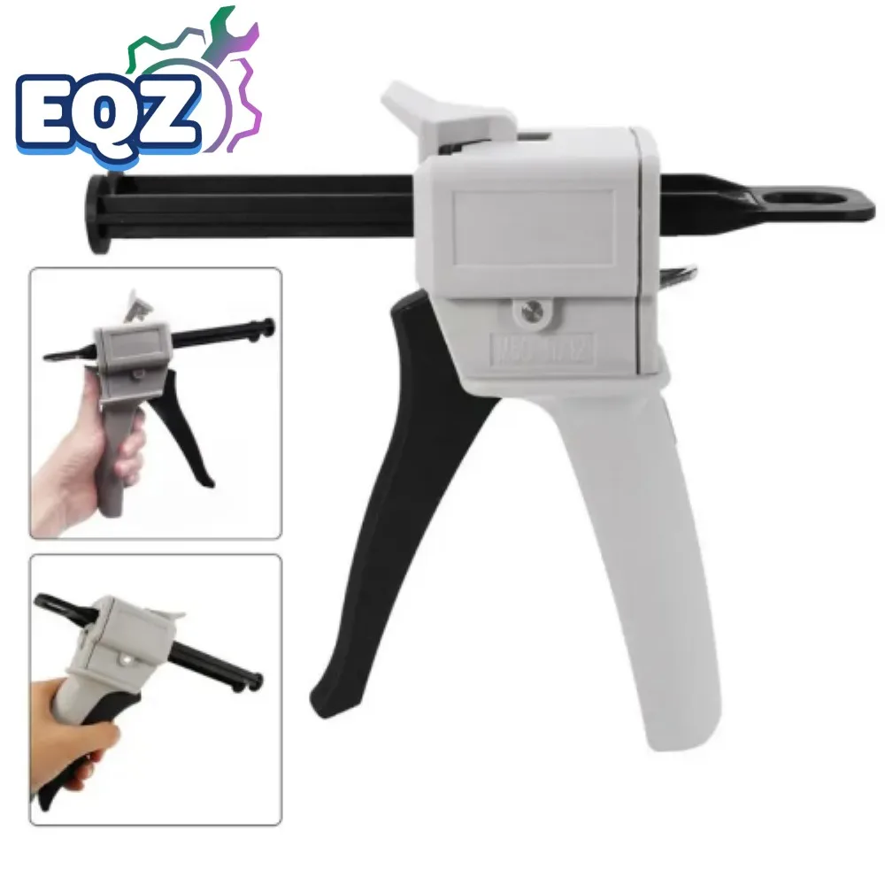 

2:1/1:1 Universal Glue Gun 50ml Two Component AB Epoxy Sealant Glue Gun Applicator Manual Caulking Gun Dispenser