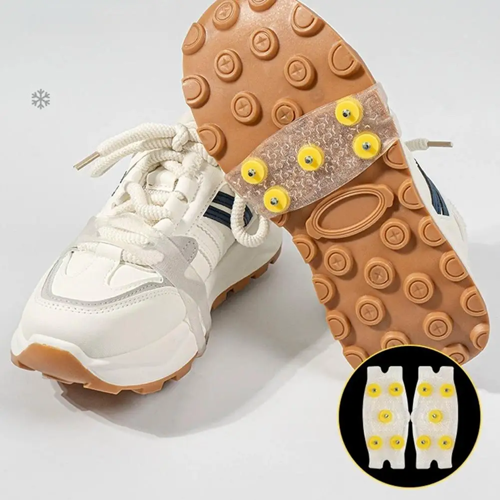 2 قطعة مخلب الثلج الجليد تسلق 5 الأسنان المضادة للانزلاق المسامير السيطرة الأشرطة المرابط غطاء أحذية رياضية للنساء الرجال الأحذية غطاء #6