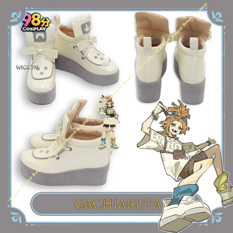 

Ботинки Remlin Crushed Gachiakuta для косплея, металлические, с шипами на носке, бронированные, с пятнами крови на подошве, усиленные заклепками, состаренные, для косплея