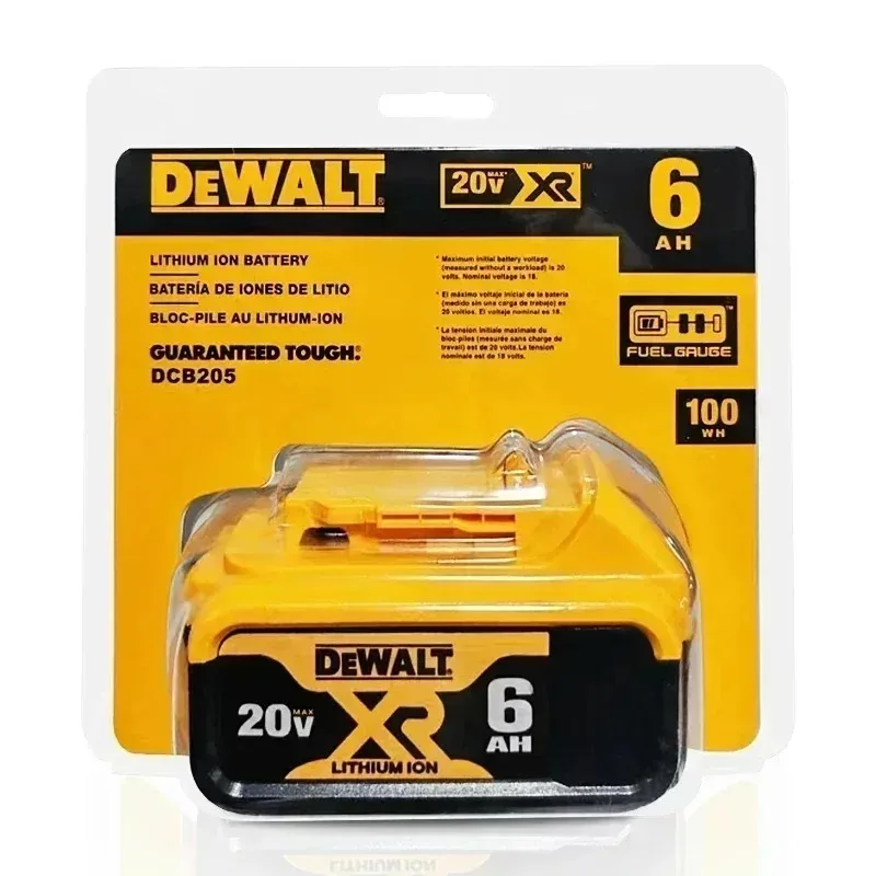 Литий-ионный аккумулятор 20В 5000мАч/6000мАч для замены DEWALT DCB606 DCB609 DCB182 DCB205 DCB206 DCB209 для беспроводных электроинструментов