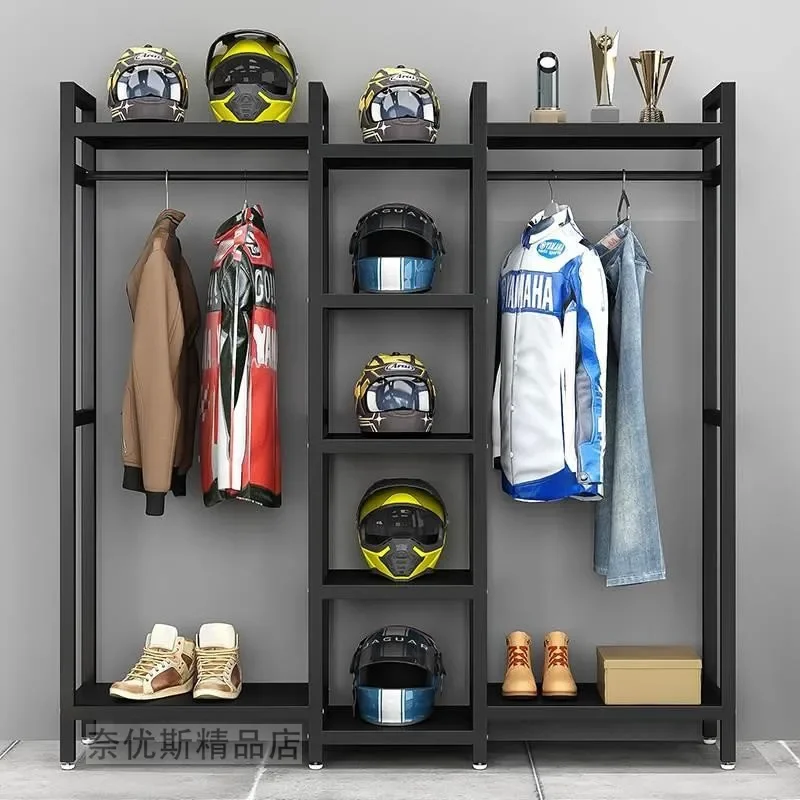 Locomotive Club Helmet Cycling Suit Display Stand Motorcycle Hat Storage Equipment Shelf