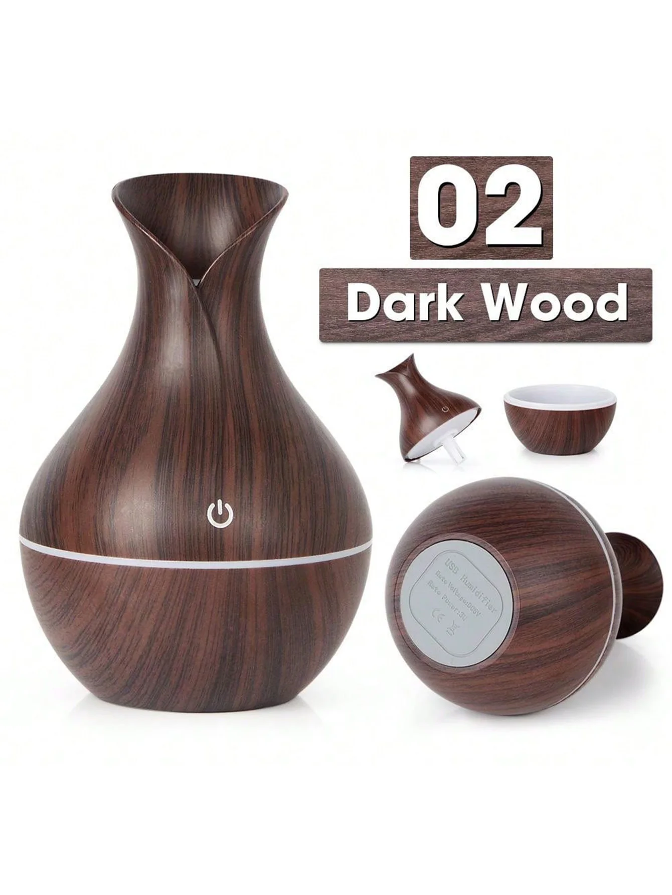 Humidificateur d'air 200ml, diffuseur d'huile essentielle, brumisateur USB, Mini humidificateur avec
