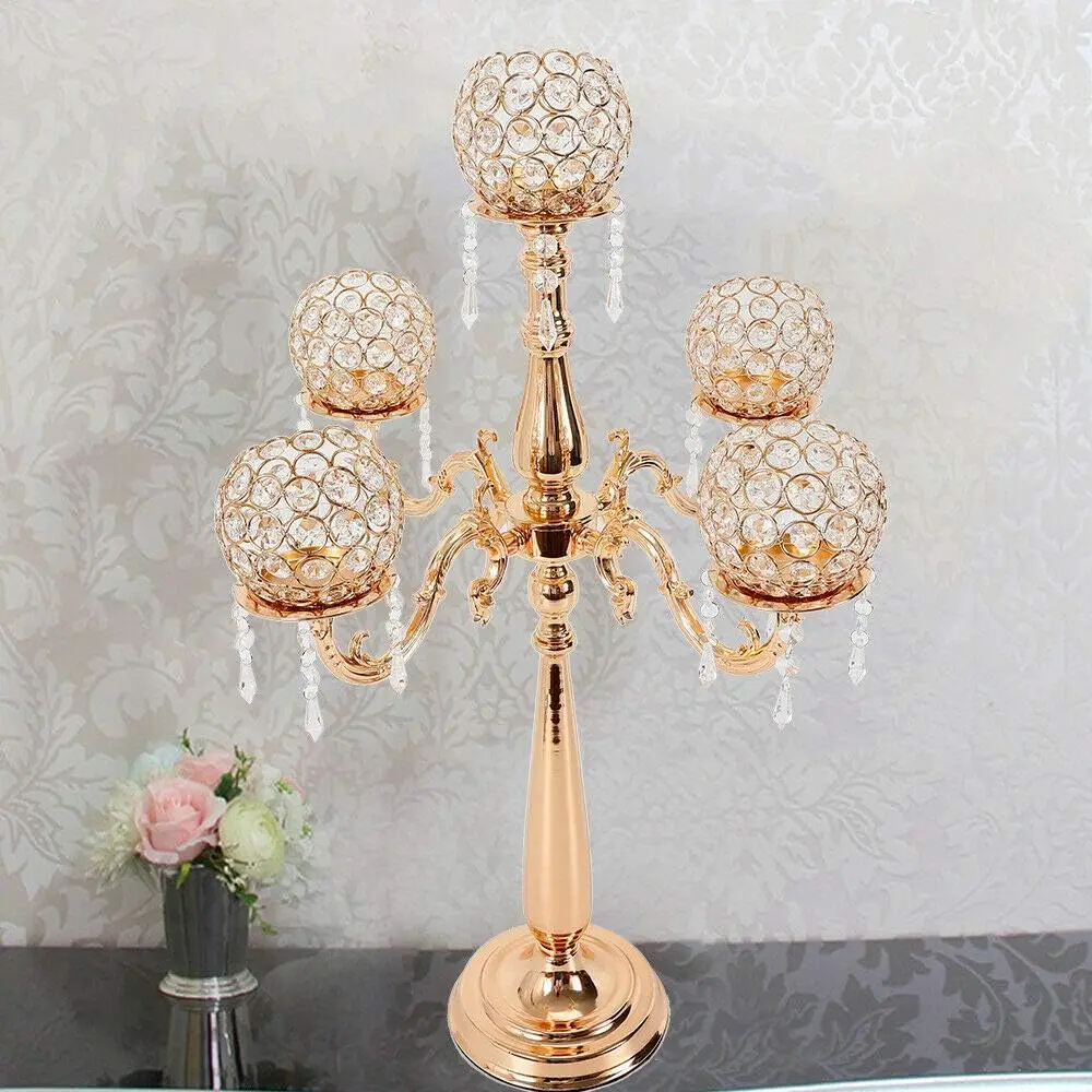 4pcs/12pcs)75cm/110cm)Gold Tall Vases for Wedding Centerpiece -  Metal Flower Crystal Centerpieces Stand  for Event Party Recept