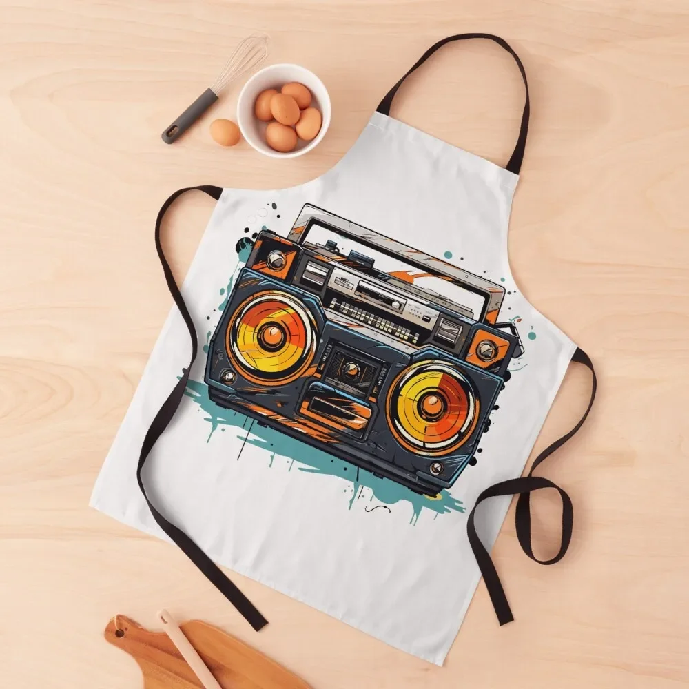 

Boombox Apron useful gadgets for home kindergarten teacher Kitchen Things For Home christmas Apron