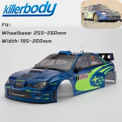 New arrival Killerbody 1/10 PC Body Shell WRX9 IMPREZA WRC 2007 Rally Finished Body lamps for 1/10 Rally RC LC PTG TAMIYA XV01