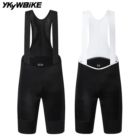 YKYWBIKE Men's Cycling Bib Shorts Belgium Padded Bicycle Shorts MTB Pro Italy MITI Straps Road Bike Bib Pants
