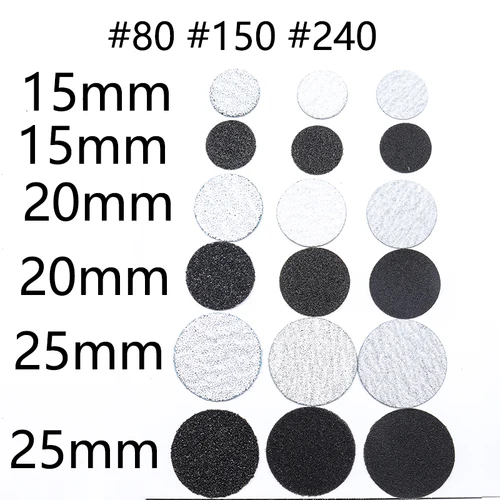 Imagen 2 del producto Nuevo ~ papel de lija blanco/negro 50/Uds herramientas para el cuidado de los pies y pedicura 15mm 20mm 25mm broca para uñas disco salón calluse reemplazable