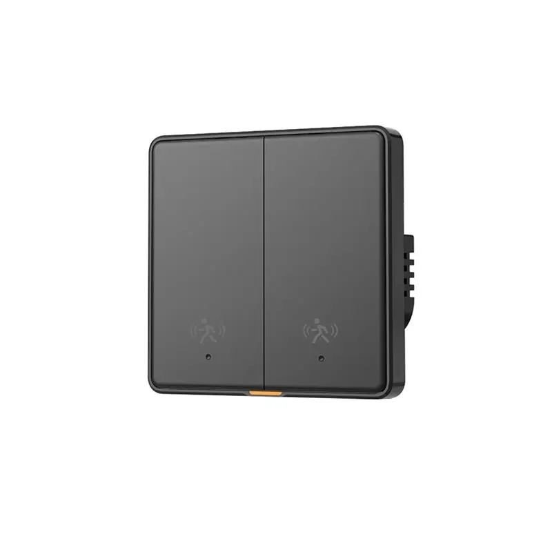 

Tuya Smart WIFI Light Switch With 5M Radar Human Motion Detection Alarm Sensor No Need For Neutral Wire 2Gang