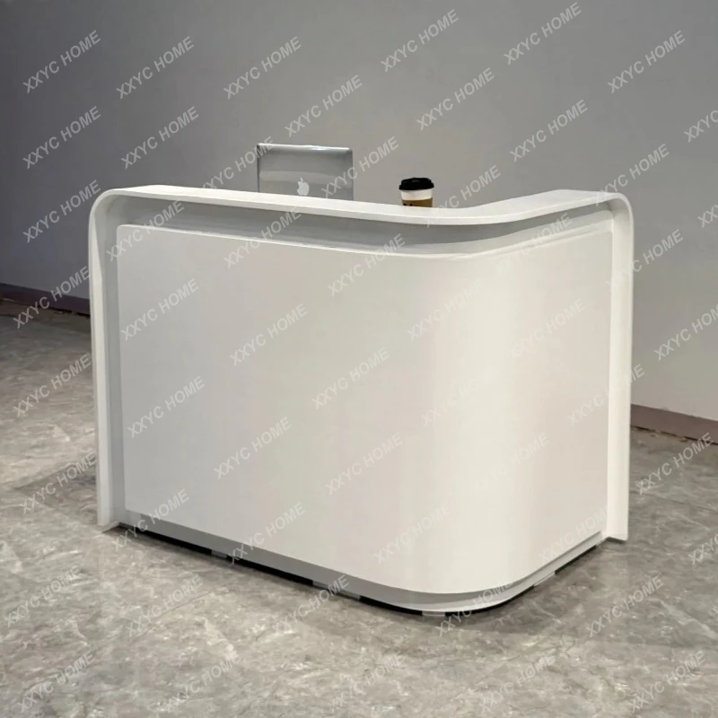Company front desk, reception desk, shop, small cash register, counter, technology bar