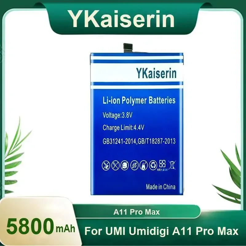 

YKaiserin Battery 5800mAh For UMI Umidigi A11 Pro Max Mobile Phone Batteries