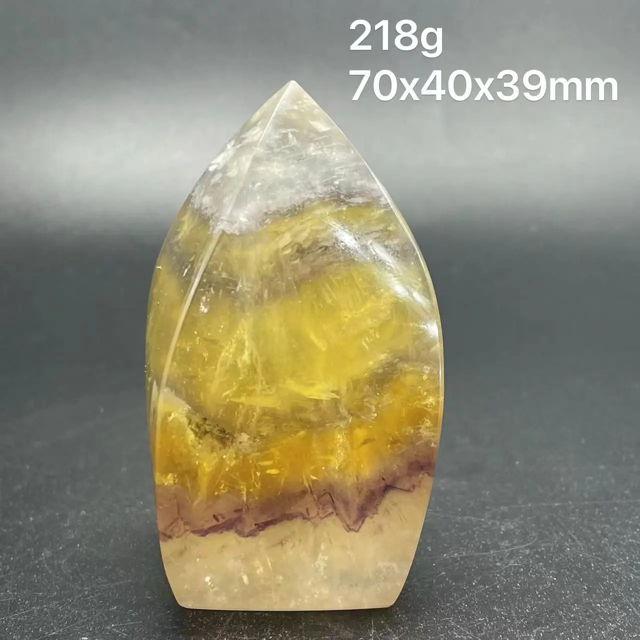 

100% natural fluorite flame yellow purple healing crystal,