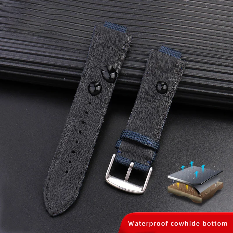 Knitted Nylon Watch Strap For Casio G-shock GST-B400 EFB-680 Canvas Watch Band Convex Interface14mm 12mm Bracelet