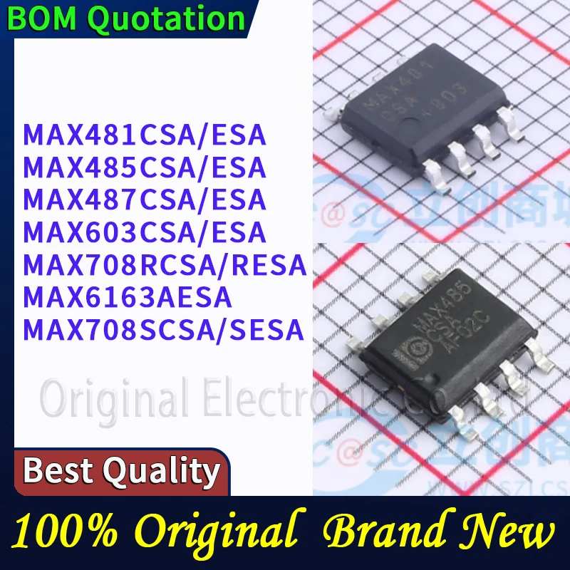 5pcs/lot MAX481CSA/ESA MAX485CSA/ESA MAX487CSA/ESA MAX603CSA/ESA MAX708RCSA/RESA MAX6163AESA MAX708SCSA/ESA