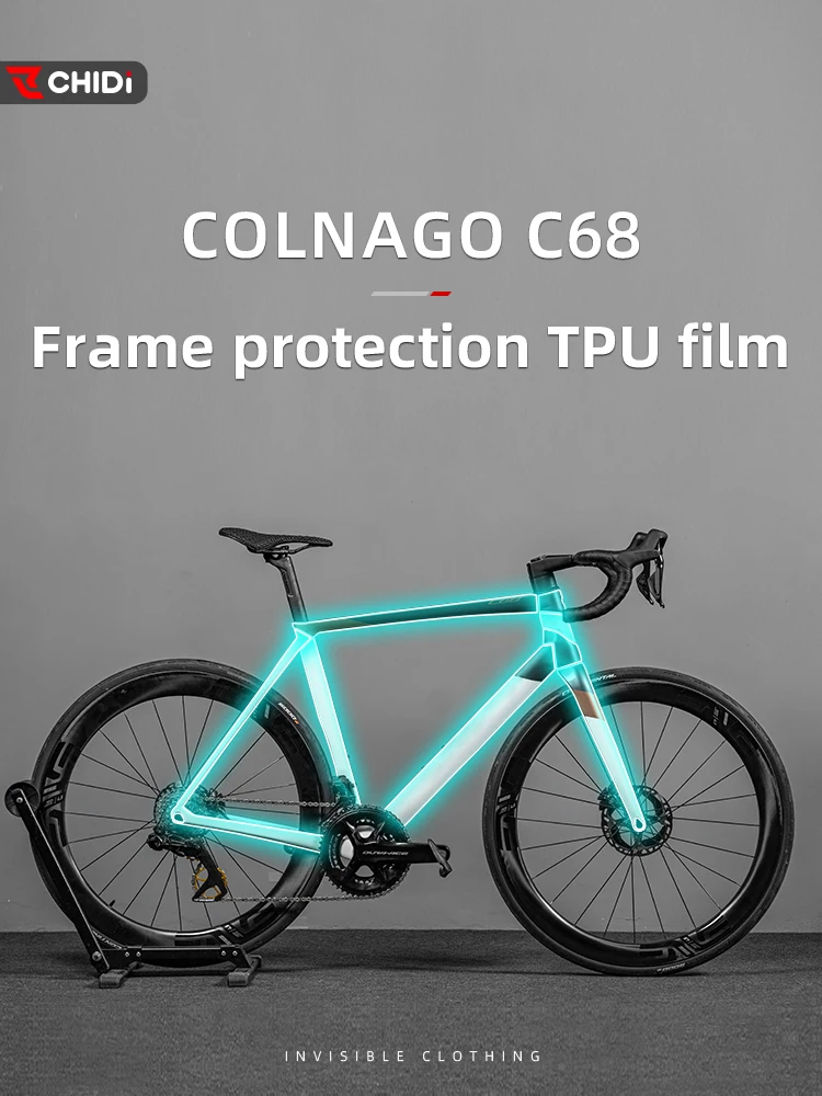 Fahrrad voll lackierte Schutzfolie, Fahrradzubehör, Ganzkörperschutz, der beste Schutz, für COLNAGO C68