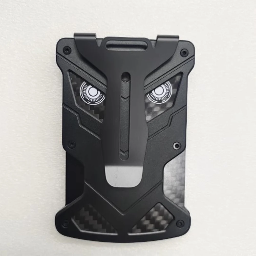 Schlanke Minimalistische Herren-Geldbörse mit Metall-Geldklammer, RFID-Schutz, Ultra-Dünn, für Vordertasche, Reisen und Geschäftszwecke – Detail 10