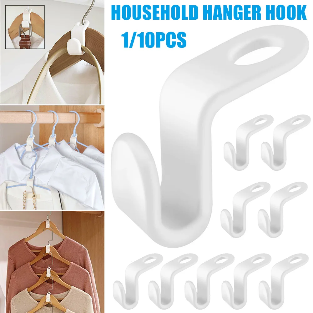 

Mini Hanger for Wardrobe Connector Hangers Save Wardrobe Space Hook Up Cascading Plastic Coat Organizer Clothing Storage Home